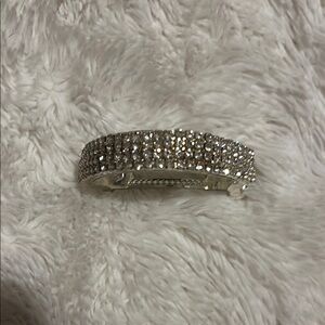 Chic Silver Ponytail hair clip with Rhinestones